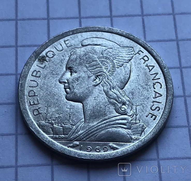 1 франк 1969р, фото №2