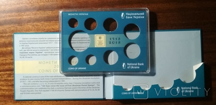 Упаковка от набора обиходных монет 2018 г. с пластиковым футляром, фото №4