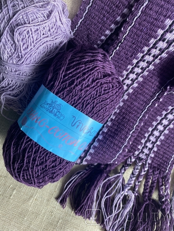 Фіолетовий пояс,широка крайка, бузковий пасок, самотканий пояс до вишиванки, фото №3