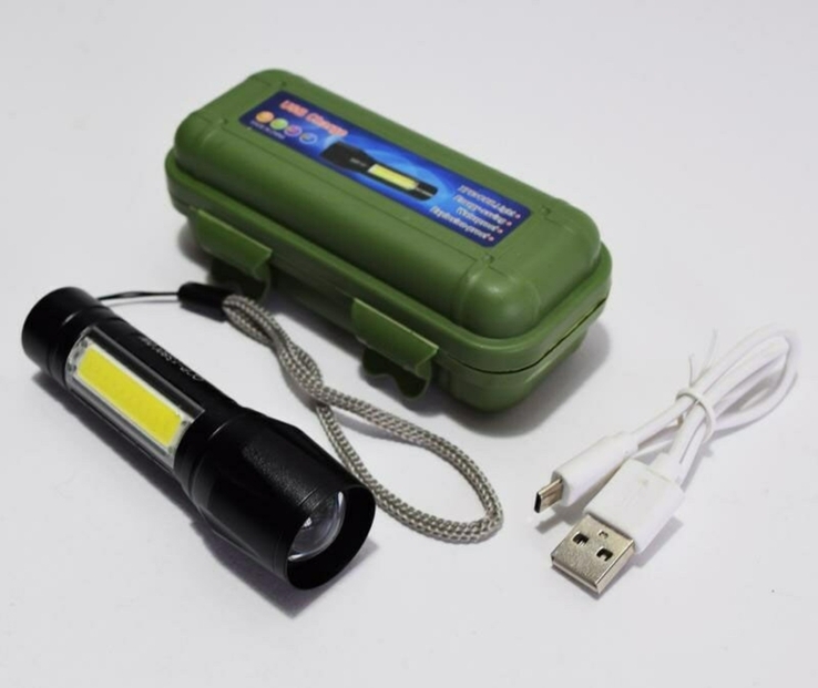 Тактический Аккумуляторный Мини- Фонарь USB BL, фото №2