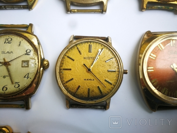 15 Часы СССР в позолоте Ау, Au, фото №11