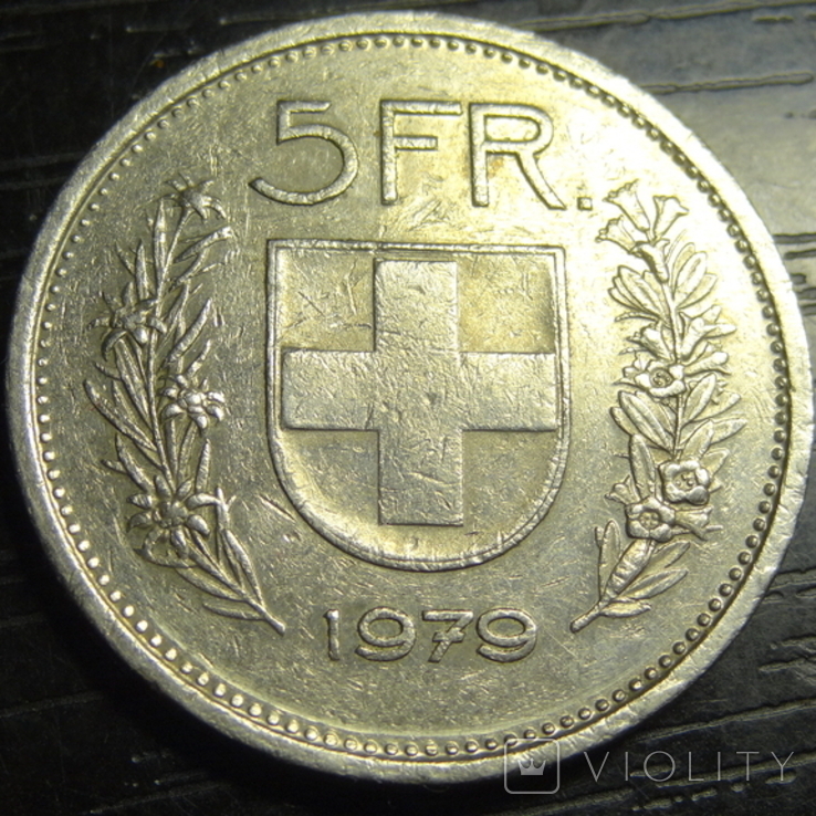 5 франків 1979 Швейцарія, фото №3