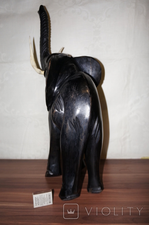 Большой слон из эбенового дерева, Африка, статуэтка, антиквариат, фото №7