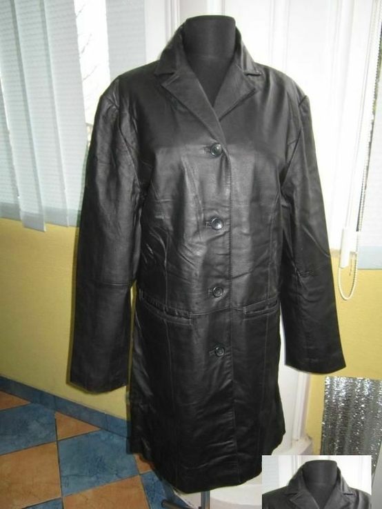 Фирменная женская кожаная куртка - плащ Tom Tailor. Канада. Лот 664, фото №3