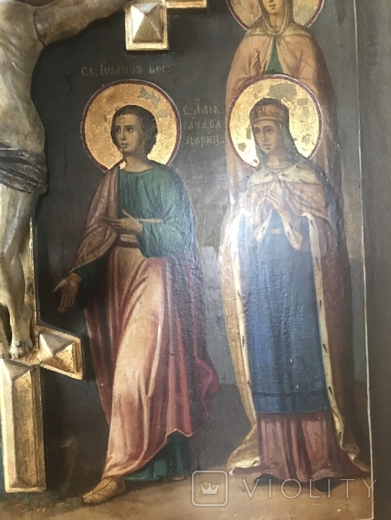 Распятие с деревянной фигуркой Иисуса, фото №8