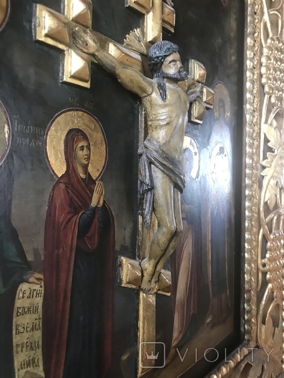 Распятие с деревянной фигуркой Иисуса, фото №10