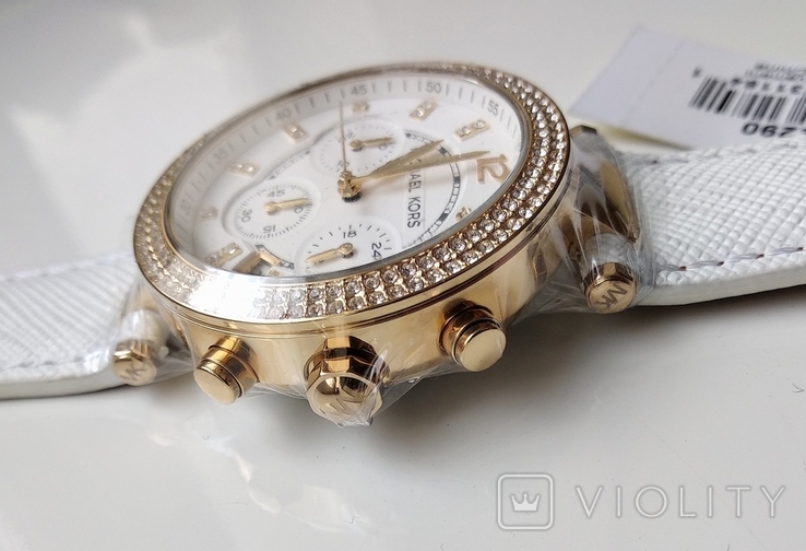 Часы с хронографом Michael Kors с кристаллами Swarovski , новые, фото №5