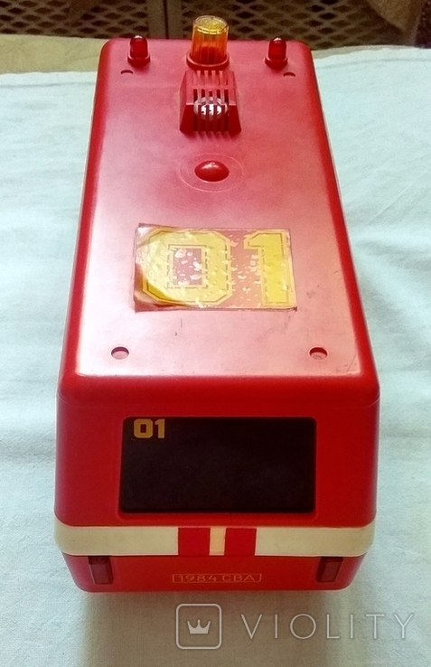 Торг электро-механическая игрушка автомобиль со звуковым управлением пожарная машина СССР, фото №11