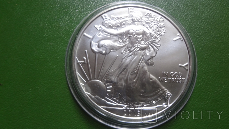 1 доллар 2019 США Свобода унция серебро 999, фото №2