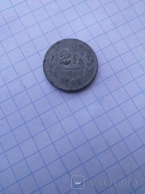 Бельгія 1944 рік 2 франки., фото №2