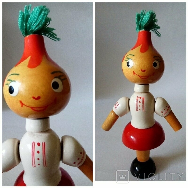 Чипполіно нова сувенірна лялька гумка дерев'яна 70-х років СРСР, фото №2