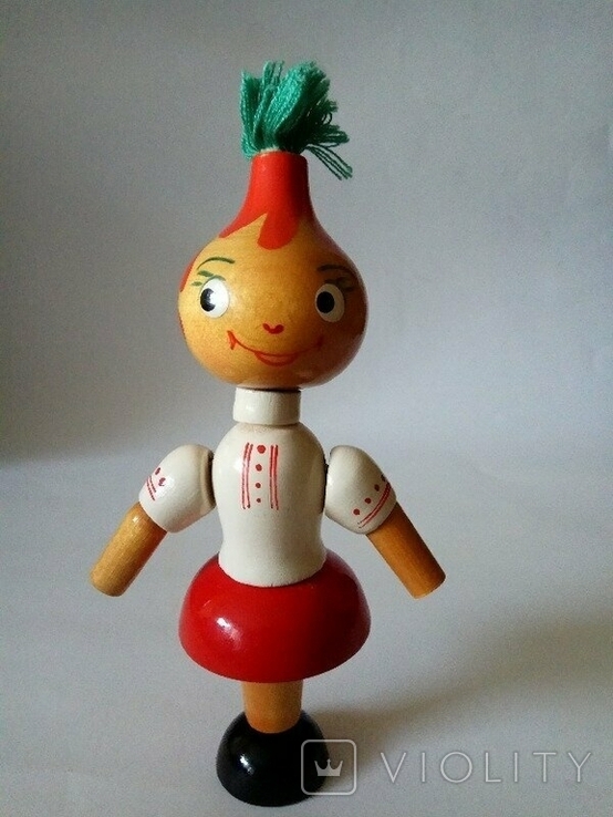 Чипполіно нова сувенірна лялька гумка дерев'яна 70-х років СРСР, фото №3