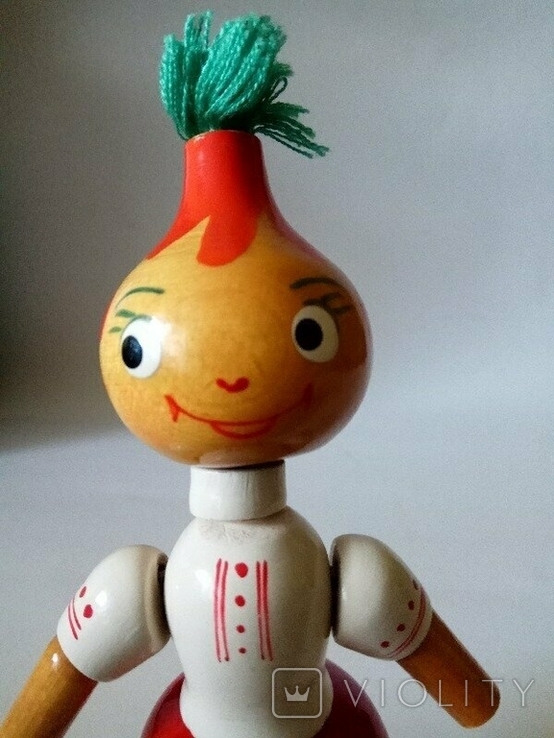 Чипполіно нова сувенірна лялька гумка дерев'яна 70-х років СРСР, фото №8