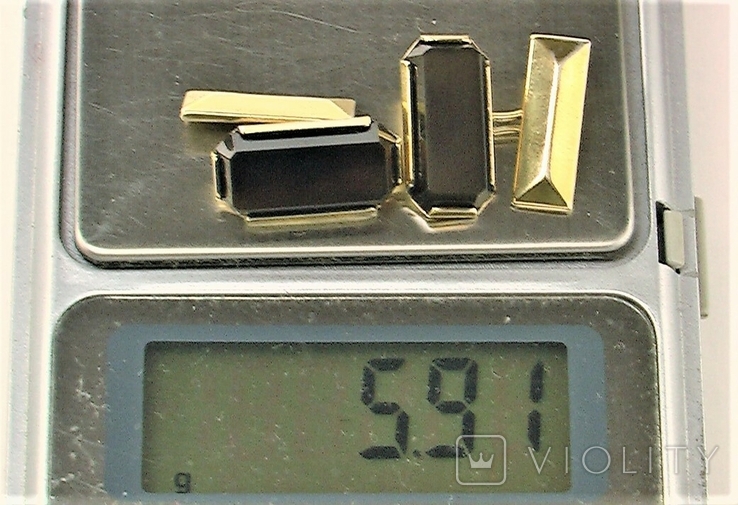 Запонки серебро СССР 875 проба 5,91 грамма, фото №7