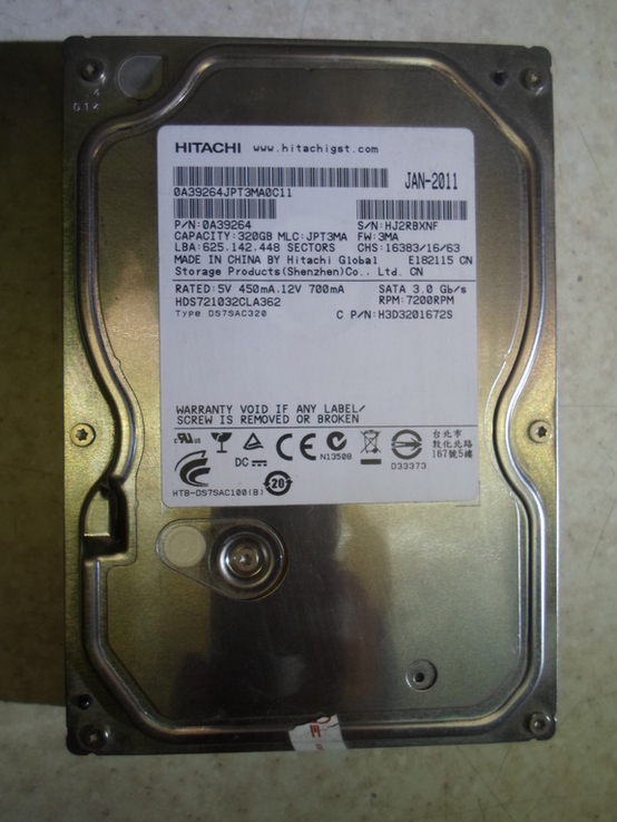 Продам жёсткие диски/винчестеры/HDD 320 Gb(Гб) 3.5"/SATA. Рабочие., фото №5