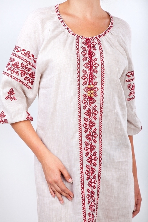 Сукня жіноча Сокальська (льон сірий), фото №3