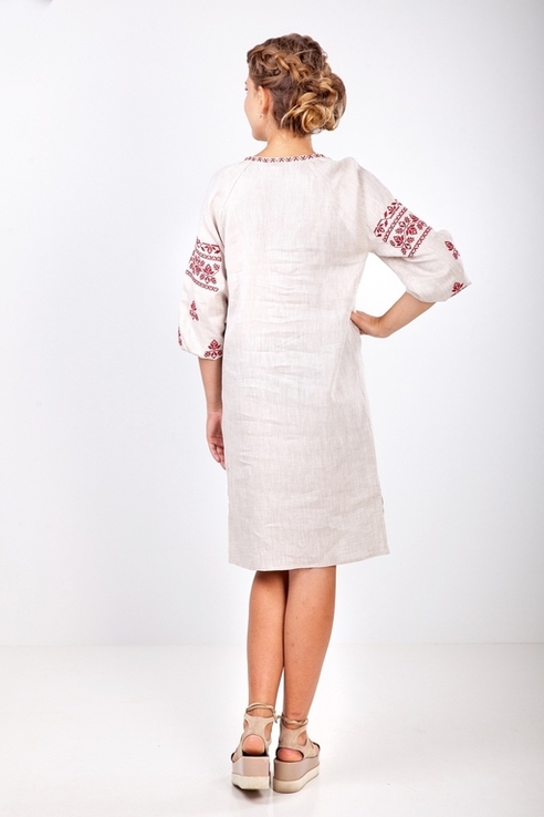 Сукня жіноча Сокальська (льон сірий), фото №5