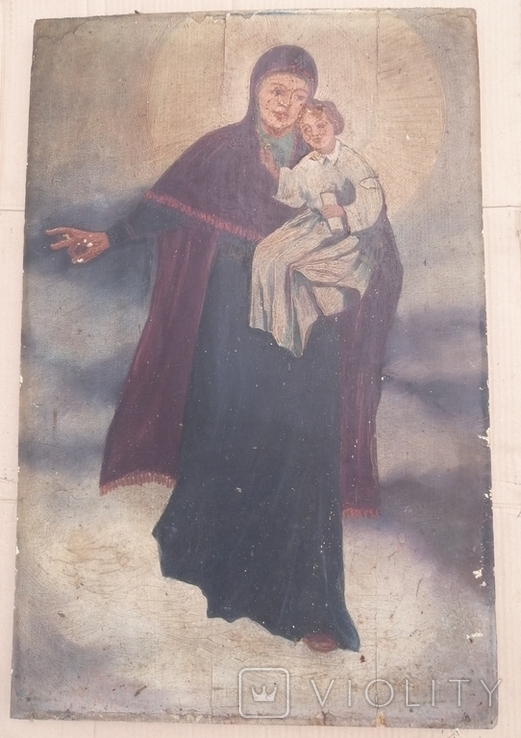 Богородица в полный рост с младенцем. Храмовая., фото №2