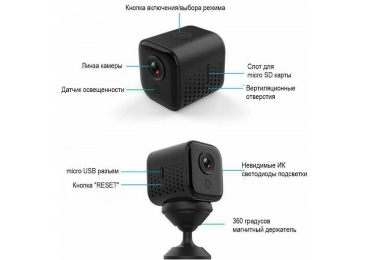 WiFi мини камера A11 (1300mAh, 128Gb), фото №7