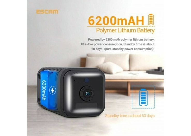 WiFi мини-камера Escam G18 (PIR, 6200 mAh), фото №4