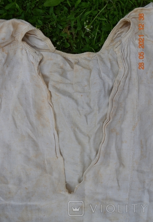 Сорочка старо украинская. Вышиванка. Мягкое конопляное домотканое полотно. 123х72 см., фото №5