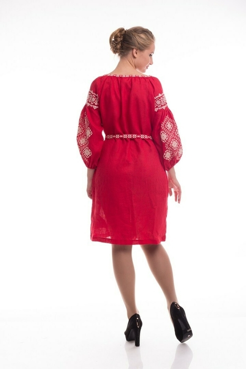 Сукня жіноча Іванна (льон червоний), фото №5