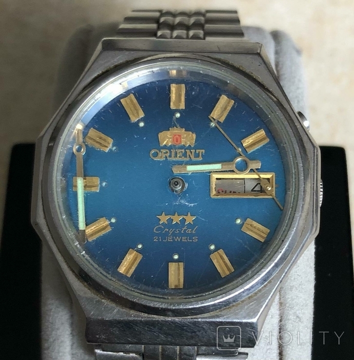 Часы наручные Orient синий циферблат