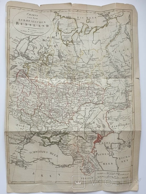 1806. Карта России. Изд. Географический институт .Веймар., фото №2