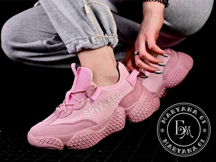 Женские кроссовки Adidas Yeezy Spiy-550 / розовые 37 размер, фото №7