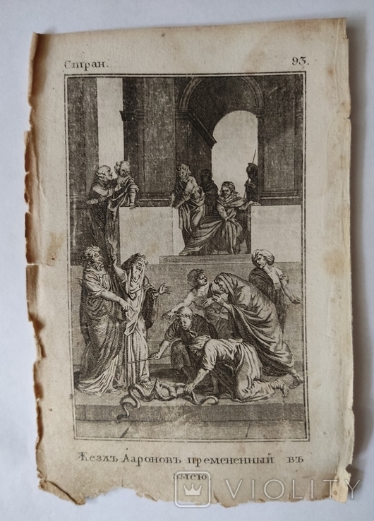 Книжкова гравюра "Жезл Аарона", 13 * 18см, 1802 р