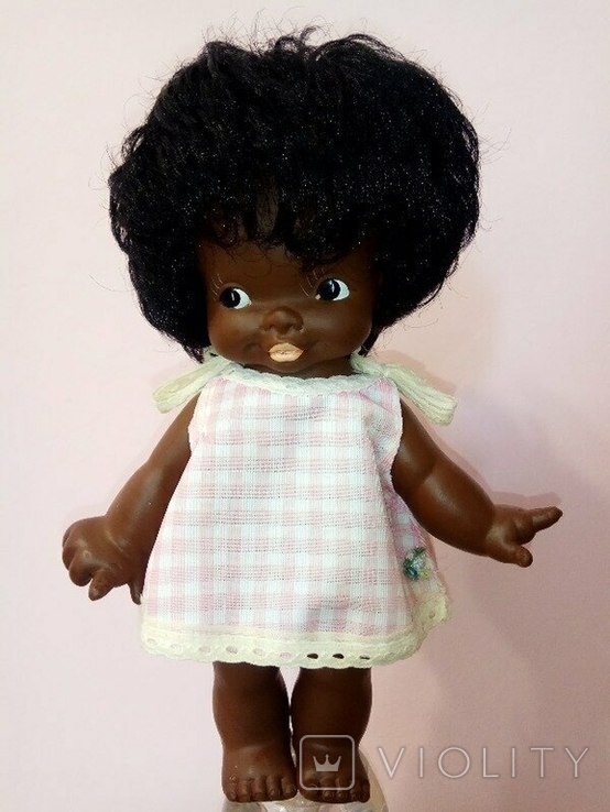Кукла негритянка прямоножка ГДР, фото №3