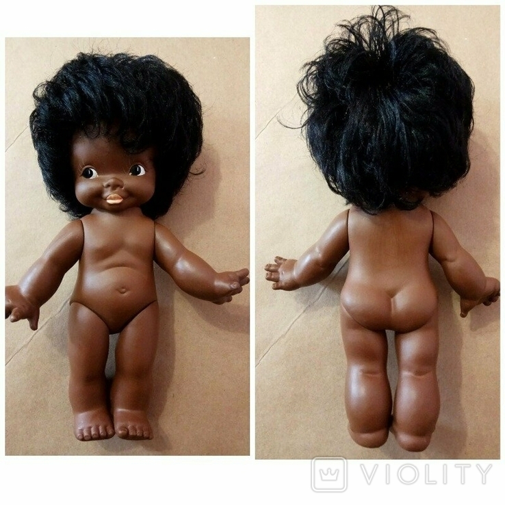 Кукла негритянка прямоножка ГДР, фото №5