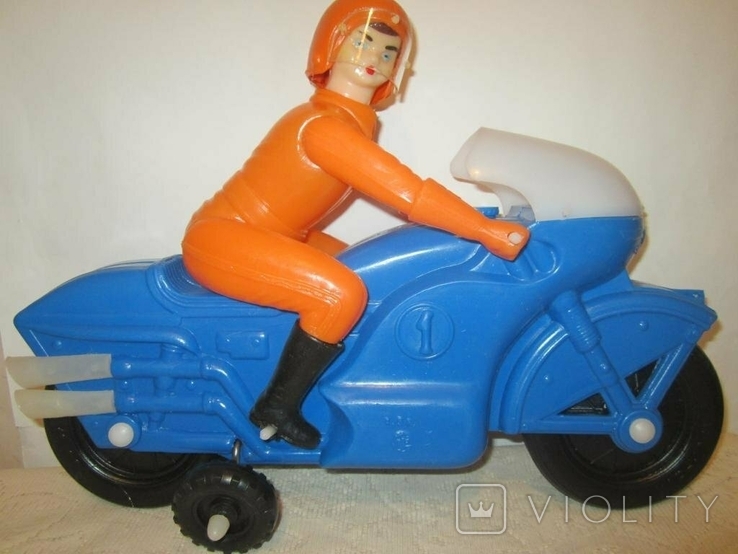 Мотоциклист новая кукла игрушка 40см СССР, фото №5