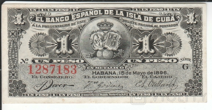 Куба 1 песо 1896