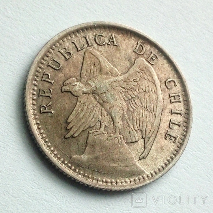 Чили 10 сентаво 1920 г., фото №6