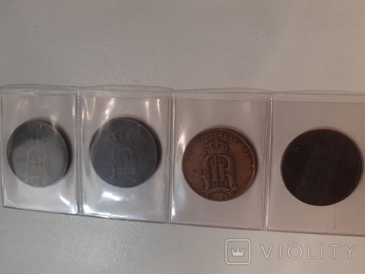 4 монети Швеції по 5 оре, фото №3