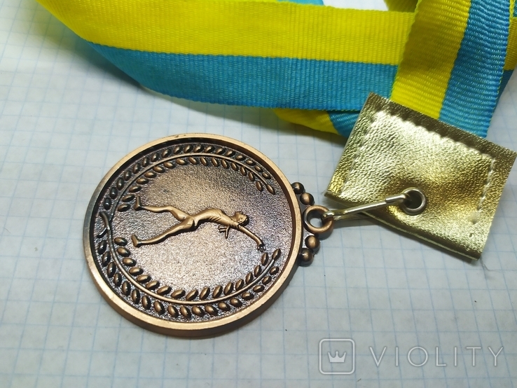 Медаль художньої або художньої гімнастики. Діаметр: 50мм, фото №4
