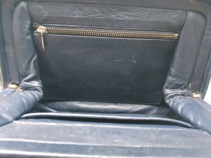 Женская черная кожаная сумка 1930--1940 годов Европа