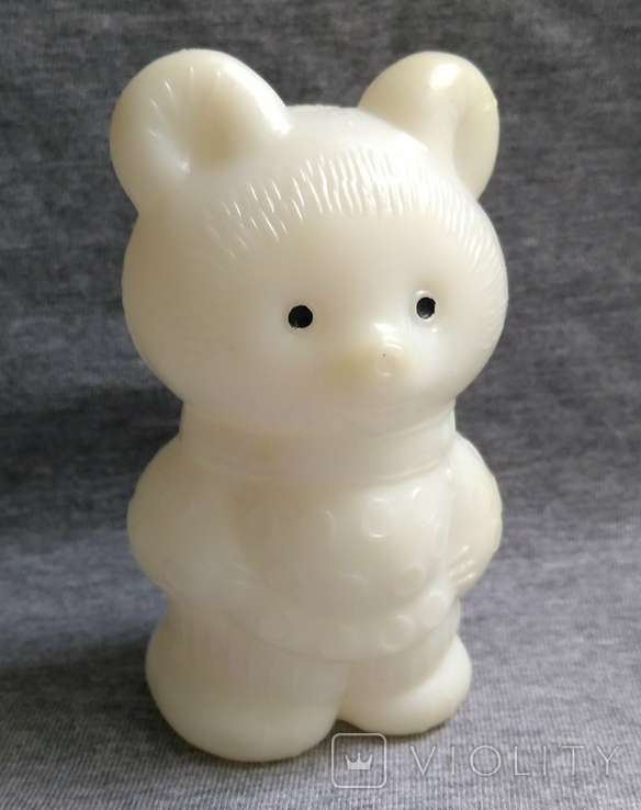 Игрушка Мишка белый медведь пластик., фото №2
