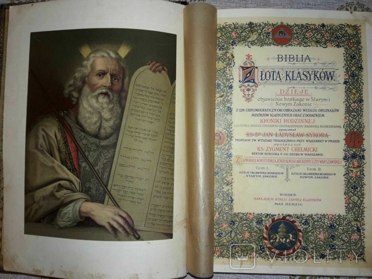 Библия "Золото классиков" 2 тома 1898г. Вена, фото №3