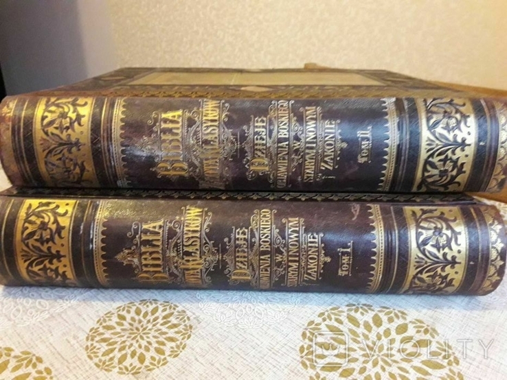 Библия "Золото классиков" 2 тома 1898г. Вена, фото №6