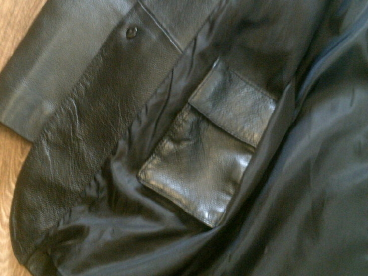 Кожаный пиджак - куртка + жилетка разм.50, фото №3