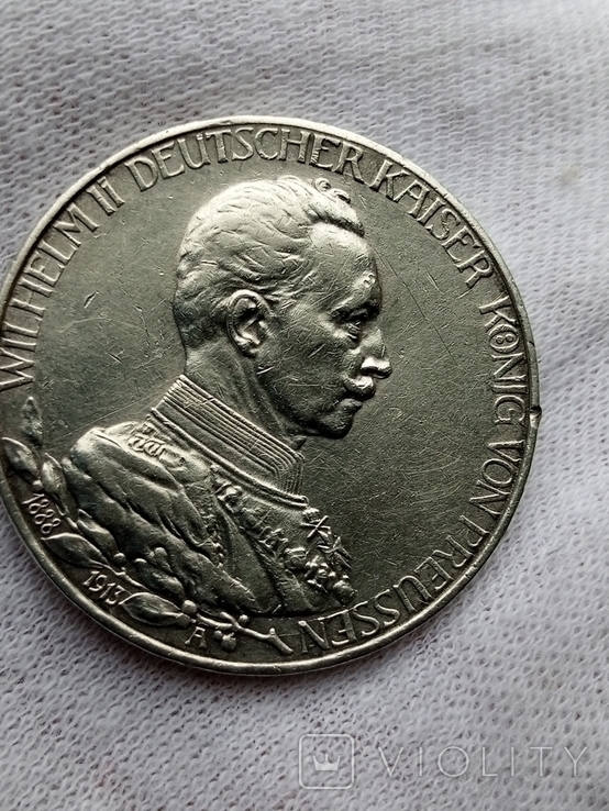 3 марки 1913г.Вильгельм 2, фото №2