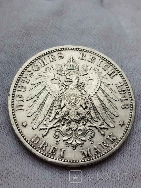 3 марки 1913г.Вильгельм 2, фото №11