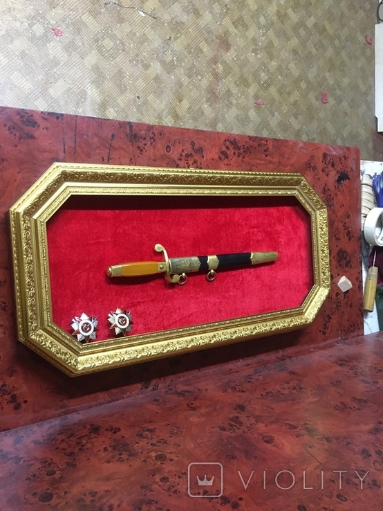 Рамка восьмиугольная под ордена и медали штык ножи кортики, фото №6