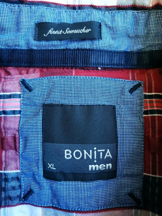 Рубашка клетка бордо BONITA Германия коттон p-p XL(состояние!), фото №10