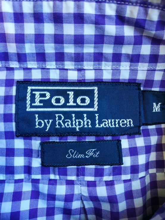 Рубашка клетка сирень POLO by RALPH LAUREN коттон р-р М(состояние!), numer zdjęcia 11