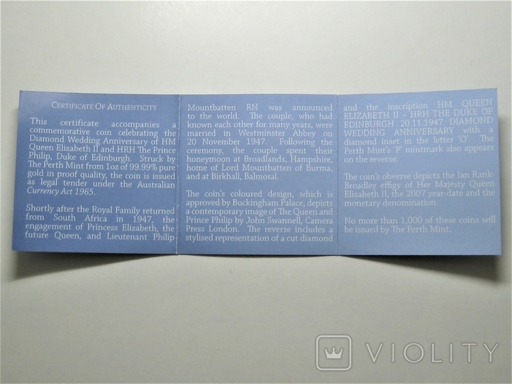 Австралия 100 долларов 2007 г. Бриллиантовая свадьба, фото №10