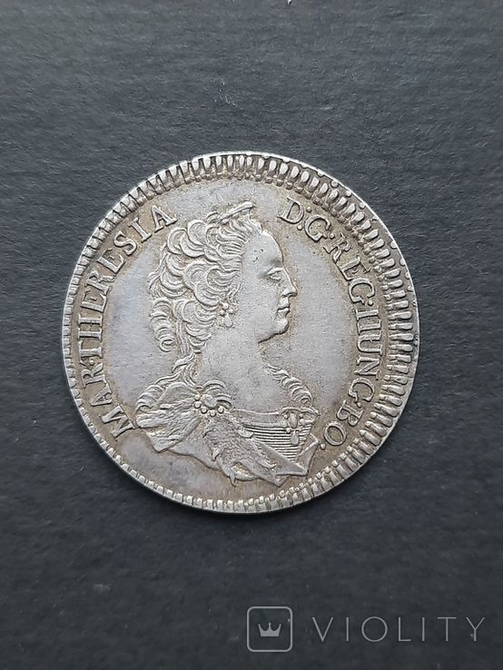 1/4 Талера Австрия Мария Терезия 1745 год серебро, фото №8
