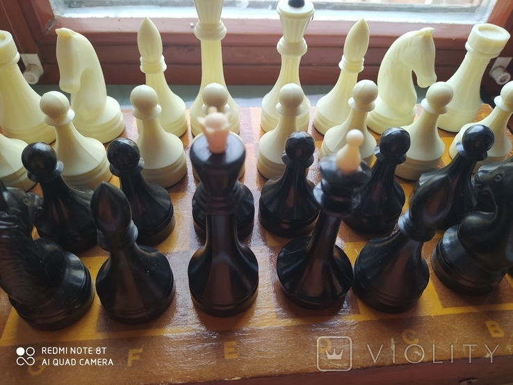 Шахматы с деревянной доской, крупные фигуры СССР, фото №2